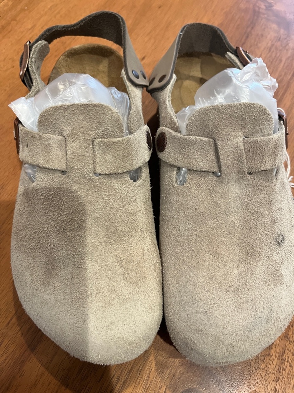 Birkenstock Tokio Suede Slingback Clog sandal in Beige